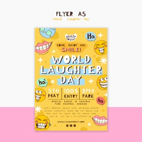 世界微笑日A5传单设计